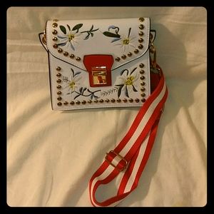 White detailed purse